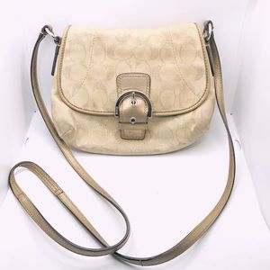 Coach cream cross body bag